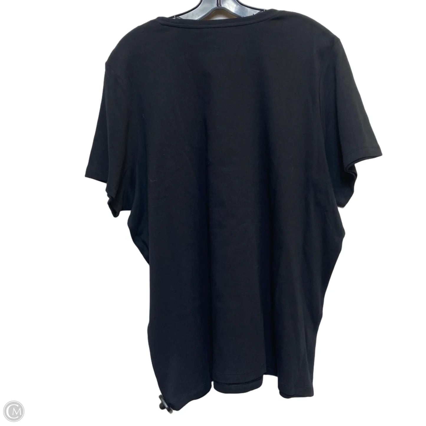 Top Short Sleeve Basic By Kim Rogers In Black, Size: 2x