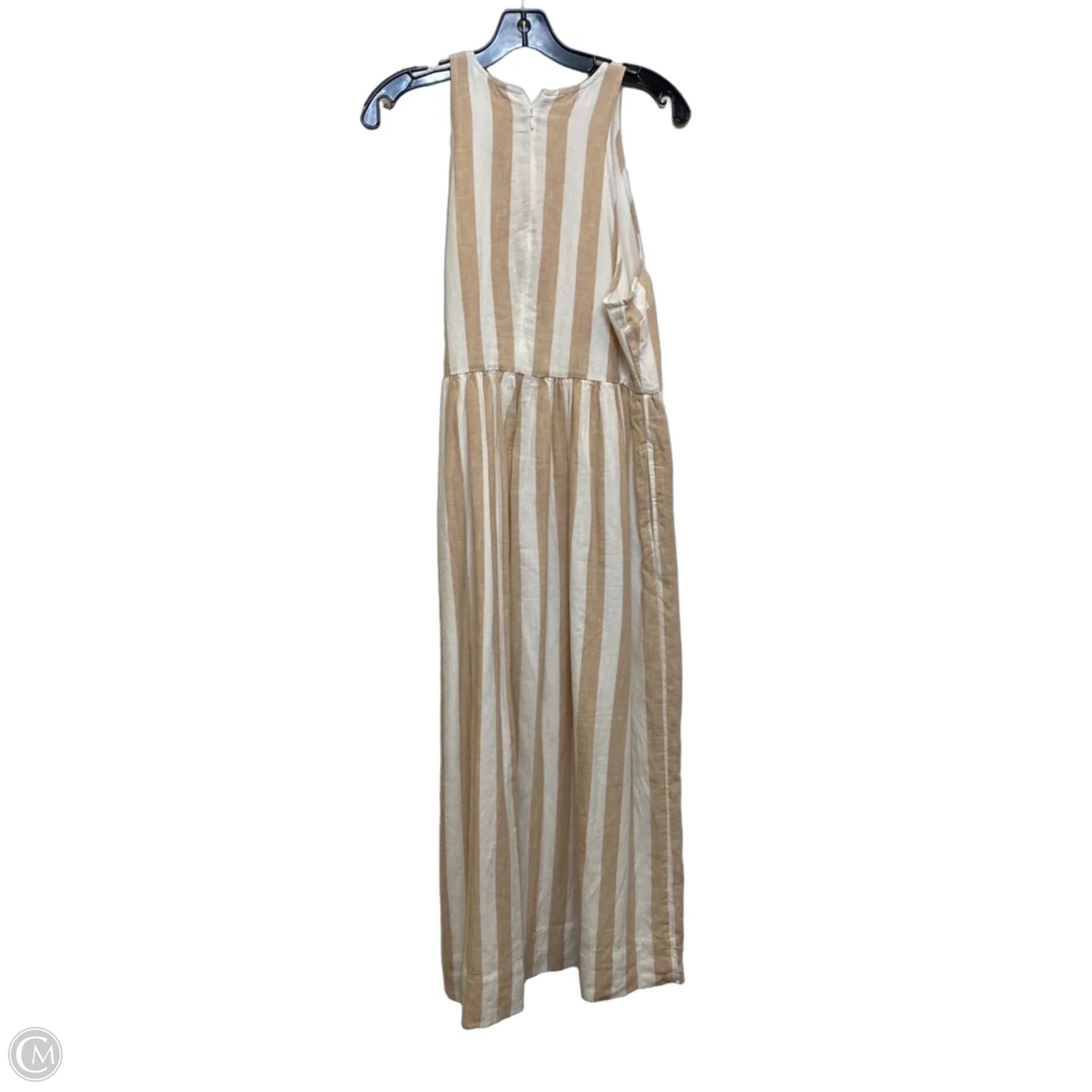 Dress Casual Maxi By Crown And Ivy In Tan & White, Size: M