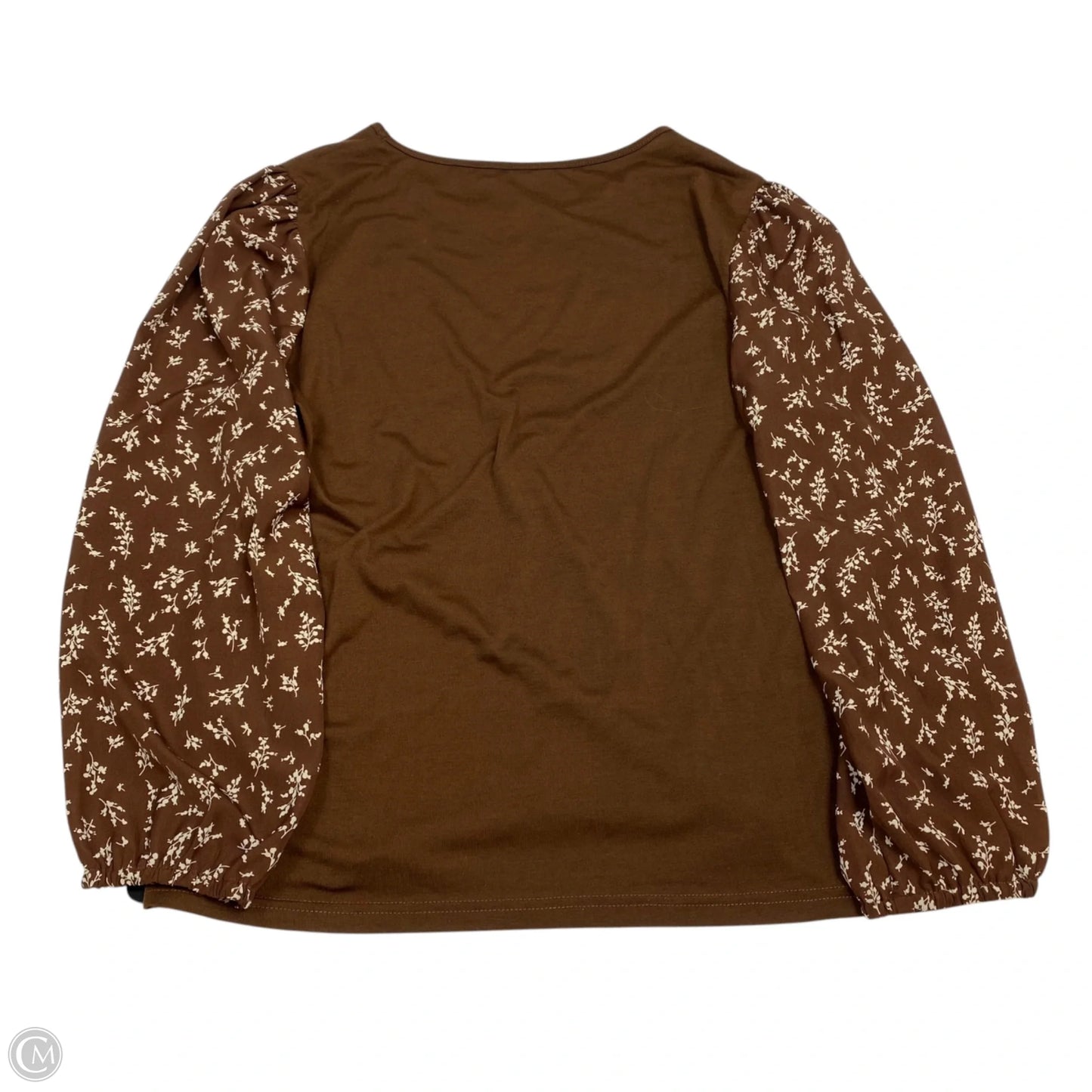 Top Long Sleeve By Clothes Mentor In Brown, Size: L