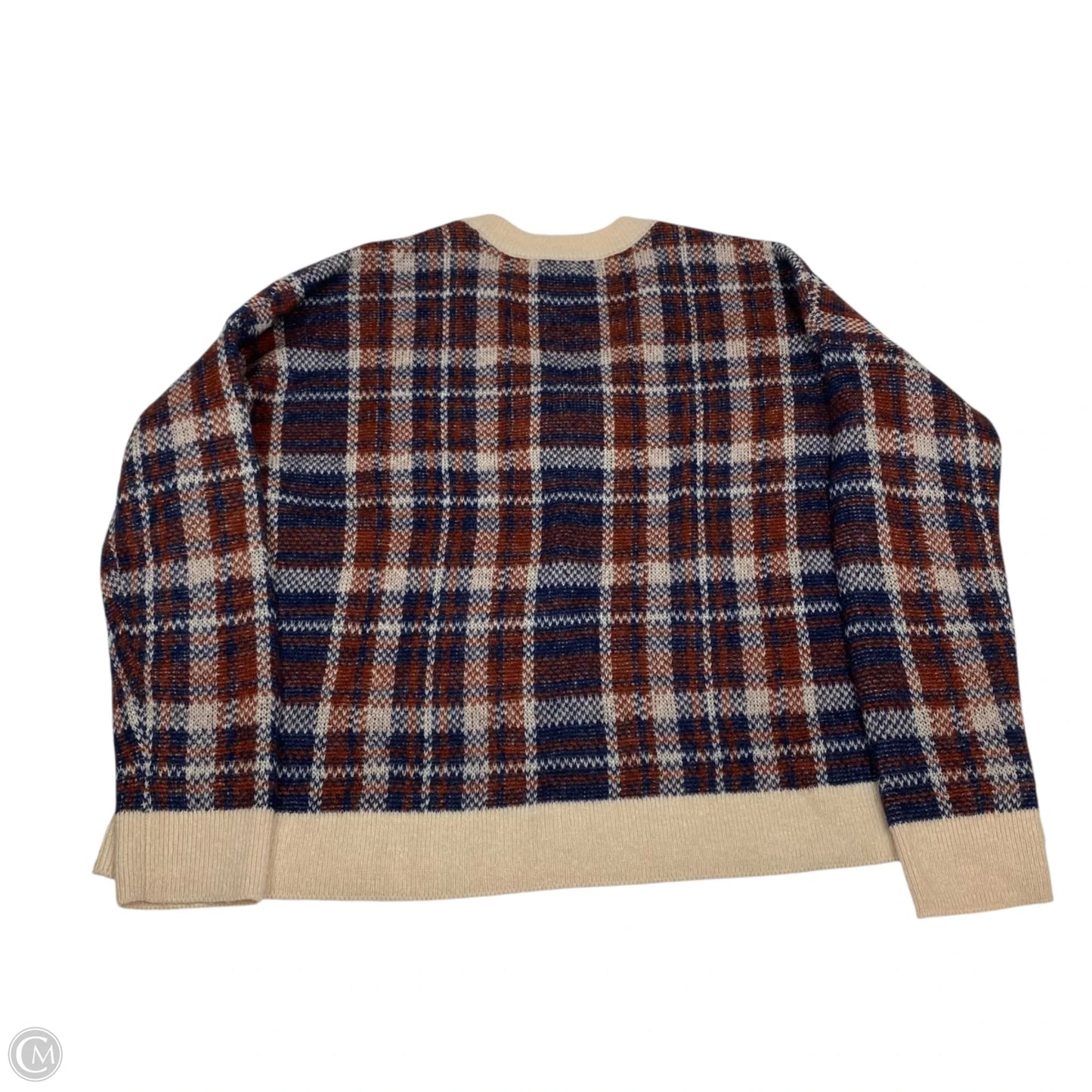 Sweater By Banana Republic In Blue & Red, Size: M