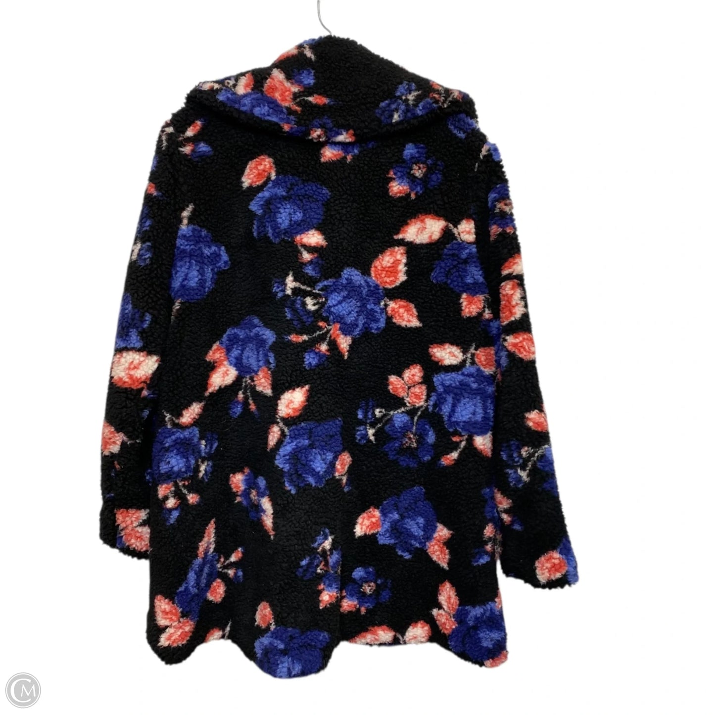 Jacket Fleece By Curations In Black & Blue, Size: M