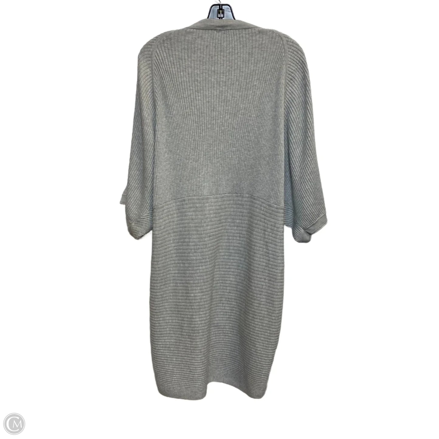 Sweater Cardigan By Chicos In Grey, Size: L