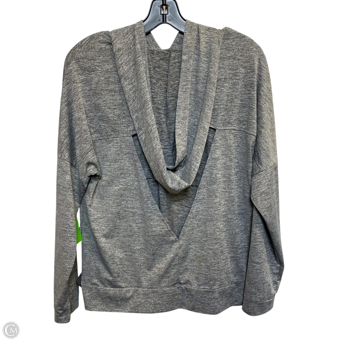Athletic Top Long Sleeve Hoodie By Clothes Mentor In Grey, Size: M