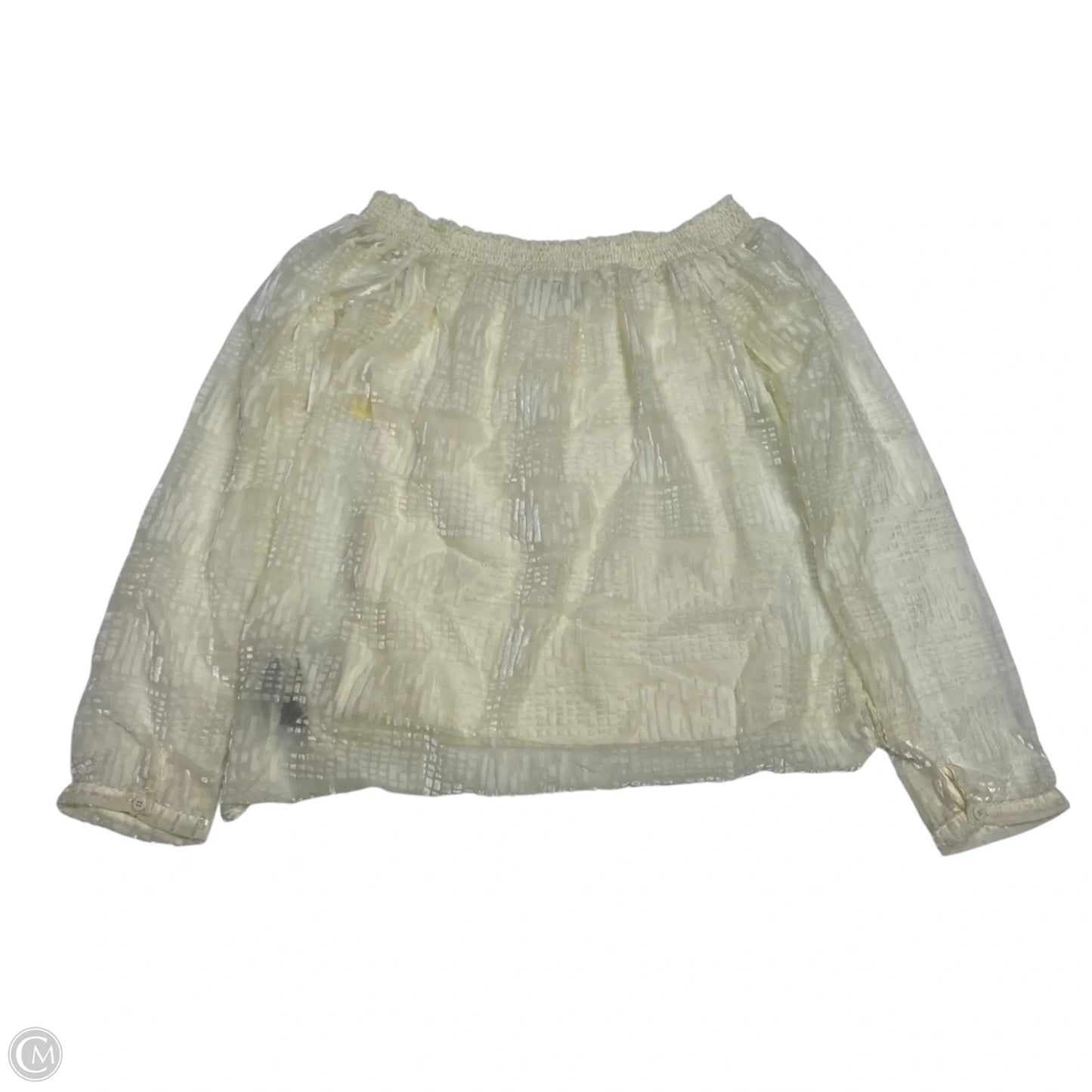 Top Long Sleeve By Bailey 44 In Cream, Size: S