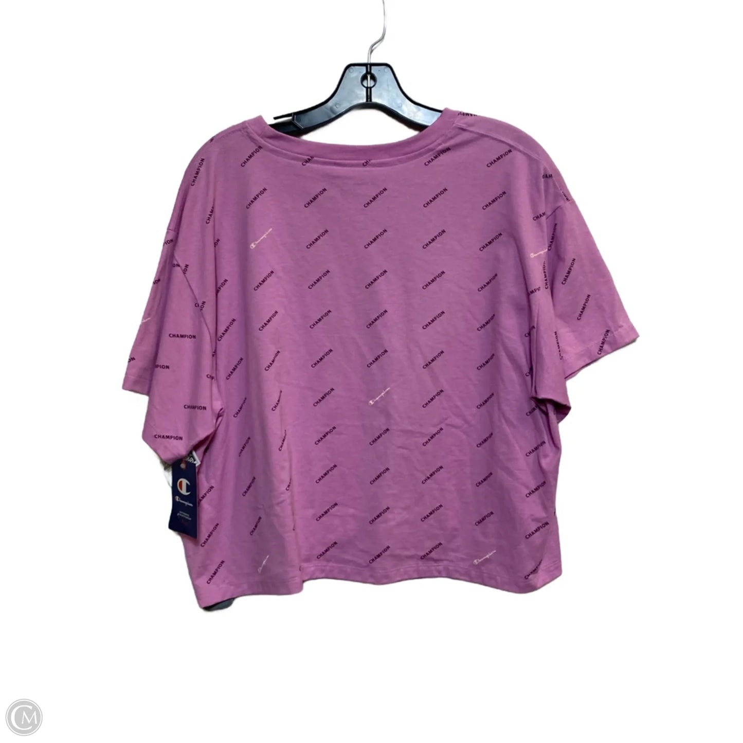 Athletic Top Short Sleeve By Champion In Purple, Size: Xl