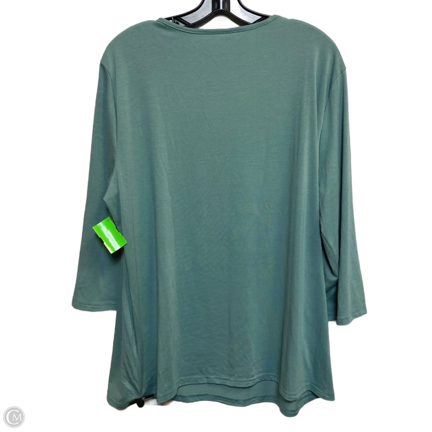 Top Long Sleeve Basic By Clothes Mentor In Green, Size: Xxl