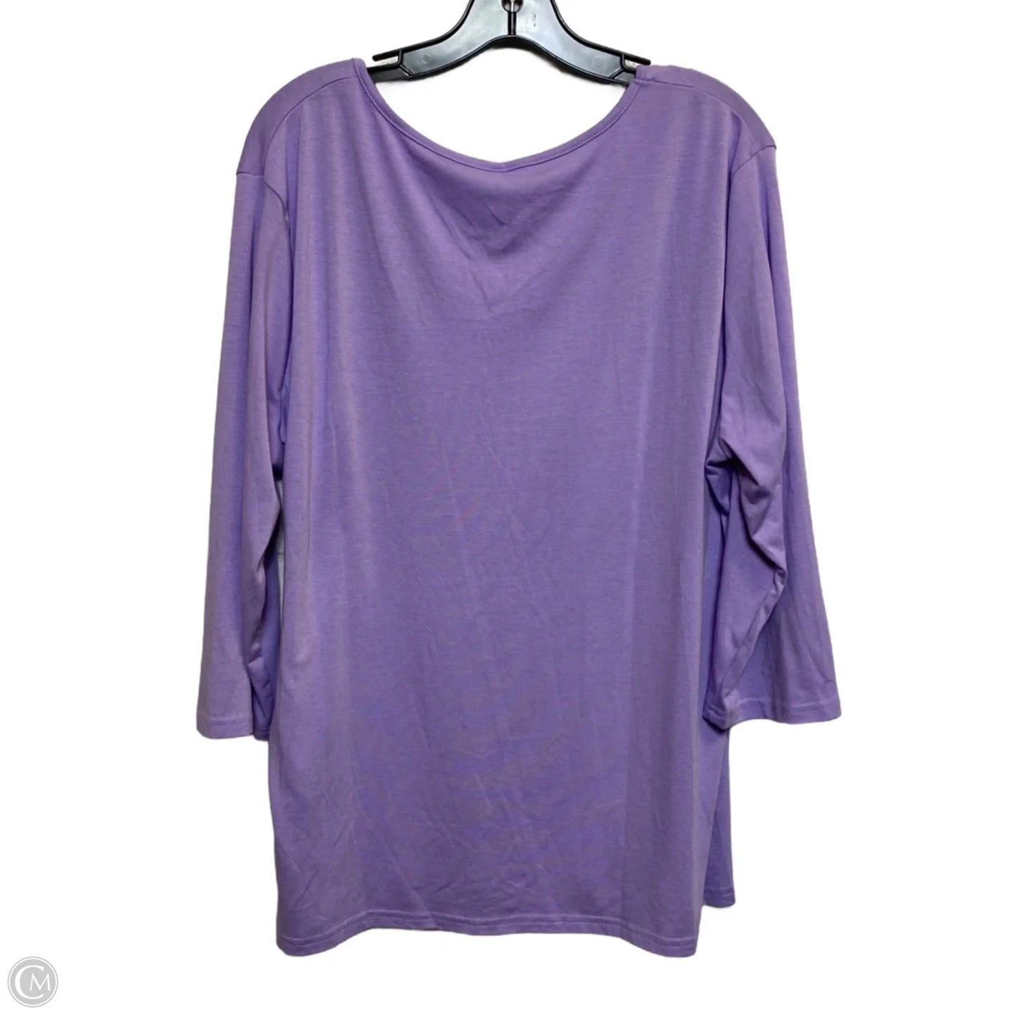 Top Long Sleeve Basic By Clothes Mentor In Purple, Size: Xxl