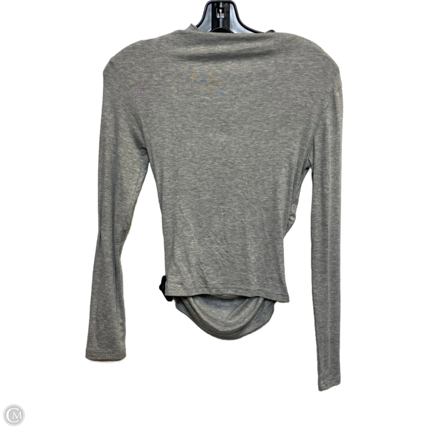 Top Long Sleeve By Commense In Grey, Size: S