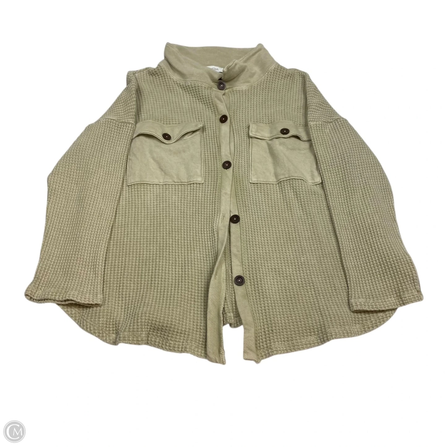 Top Long Sleeve By Bucketlist In Tan, Size: M