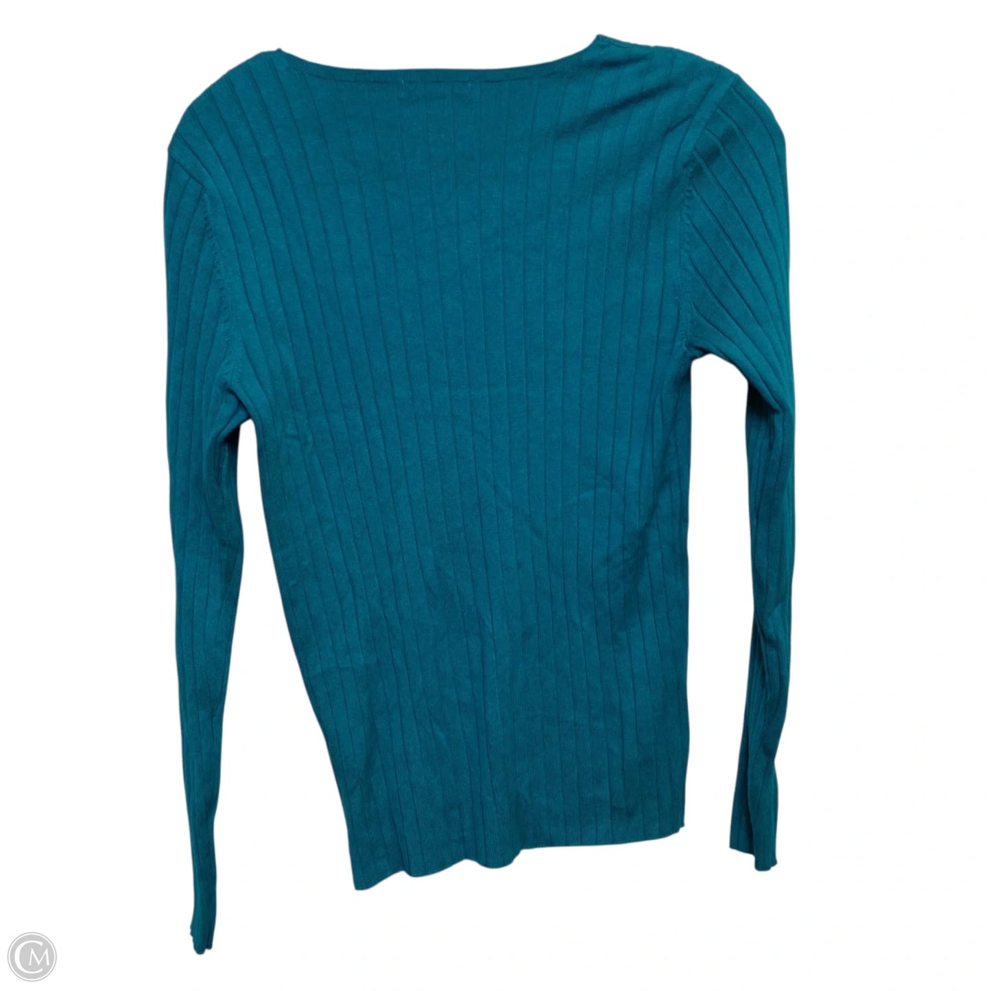 Top Long Sleeve By Cato In Teal, Size: M
