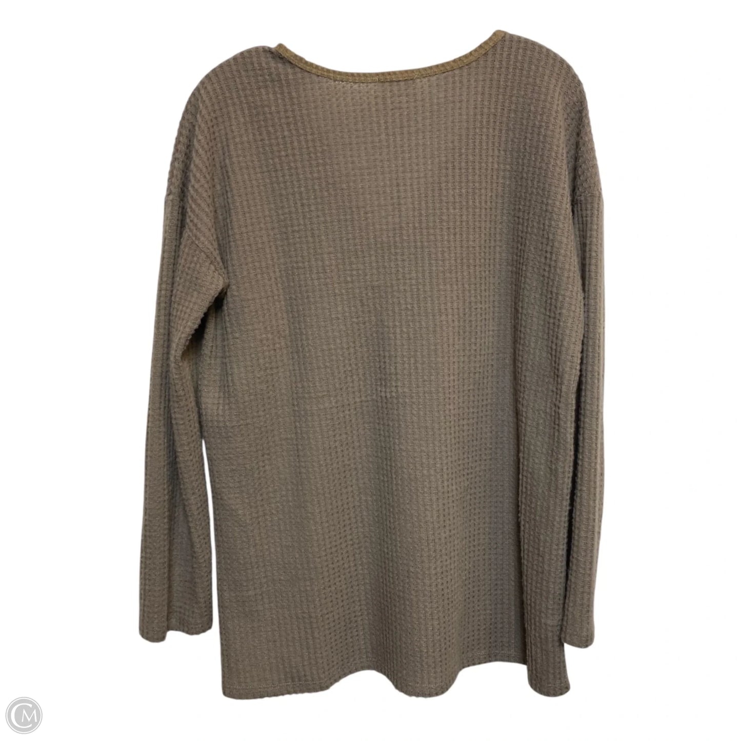 Top Long Sleeve By Bibi In Brown, Size: Xl