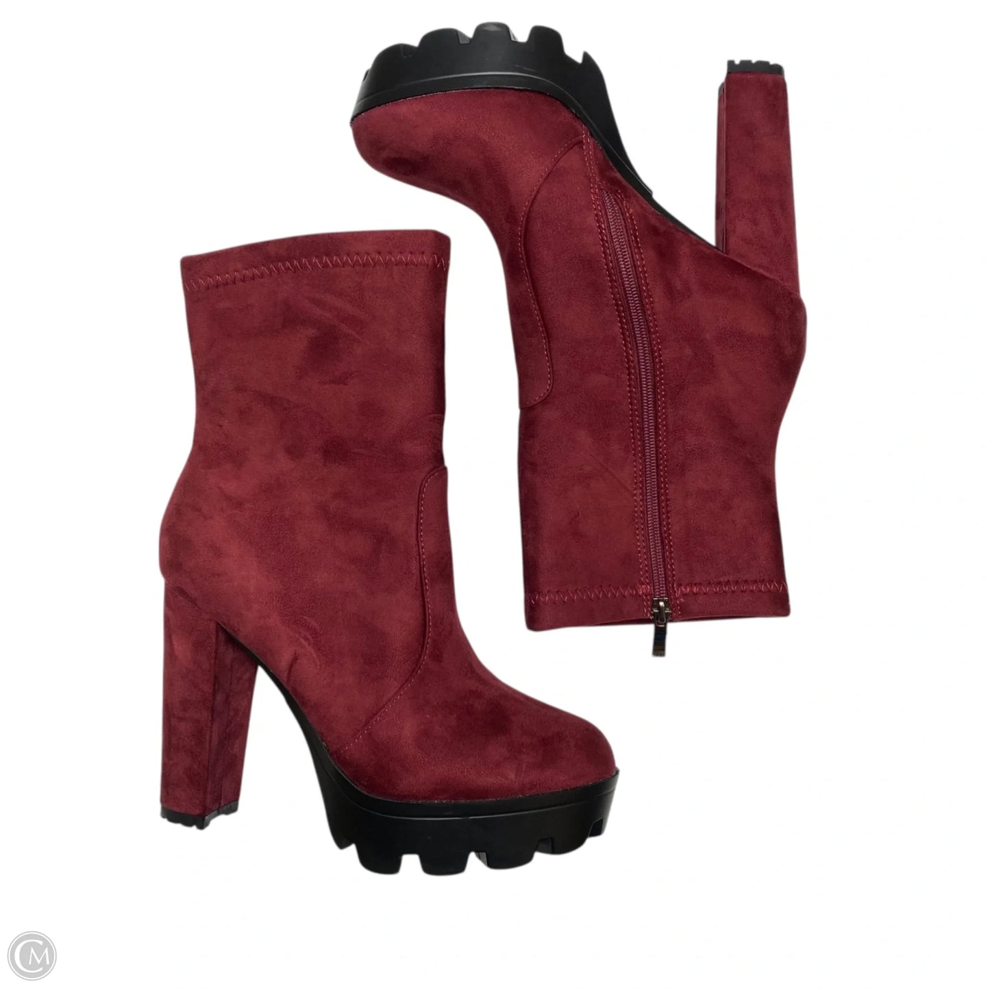 Boots Ankle Heels By Cmf In Red, Size: 11