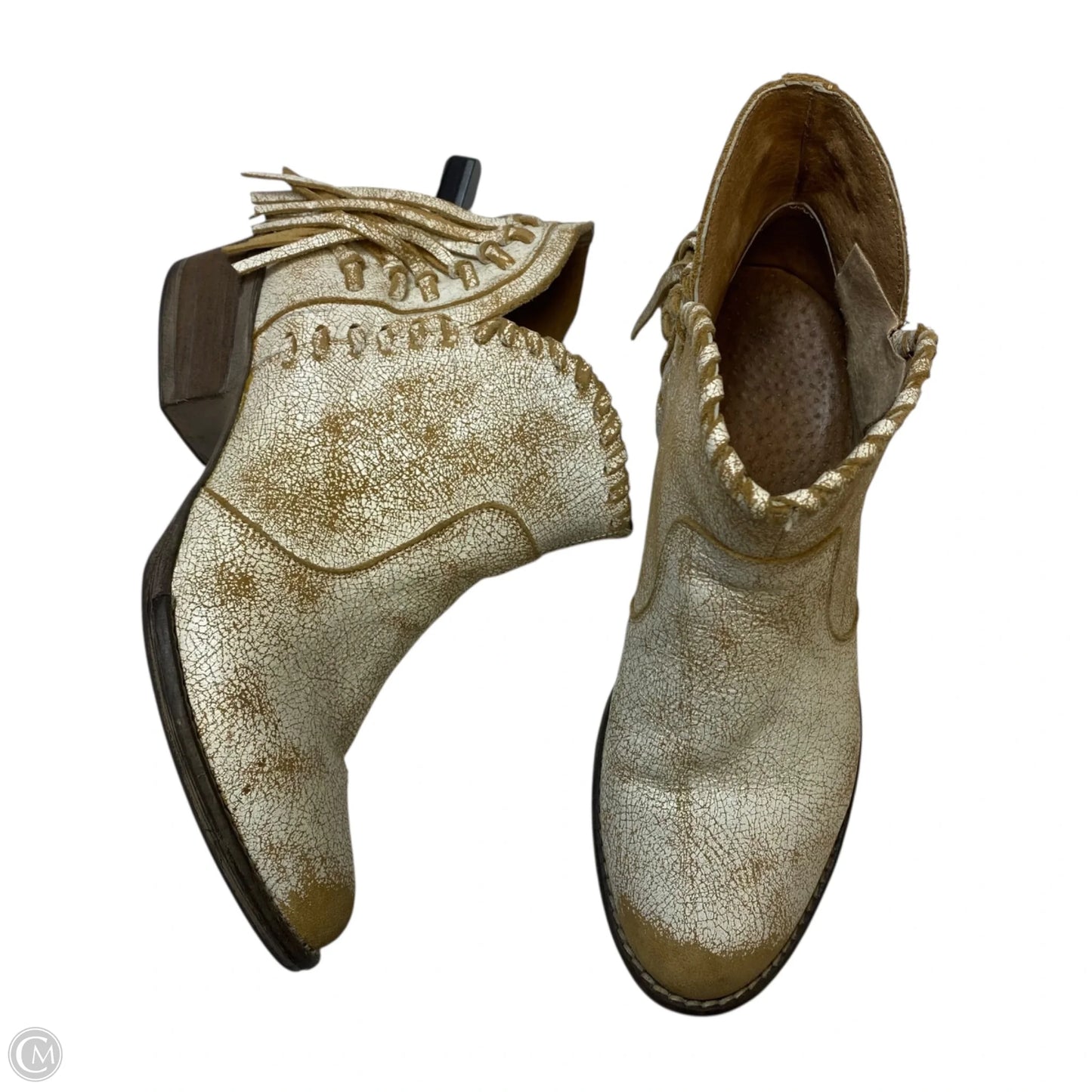 Boots Western By Circle G In Cream, Size: 8.5