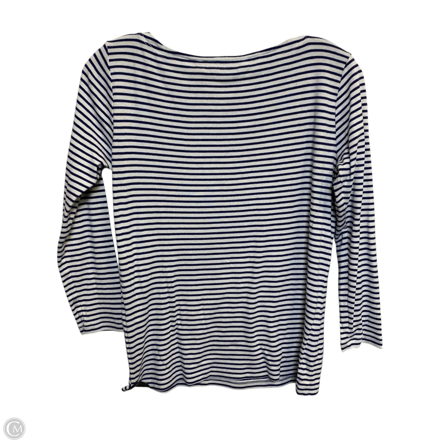 Top Long Sleeve Designer By Vineyard Vines In Blue & White, Size: S