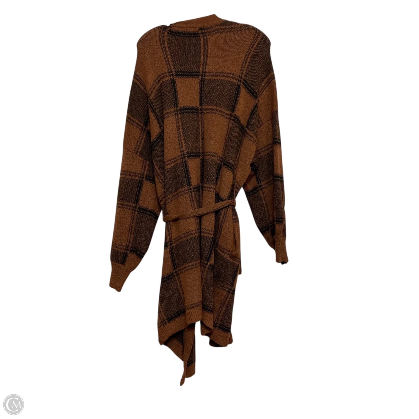 Sweater Cardigan By Time And Tru In Brown, Size: 2x