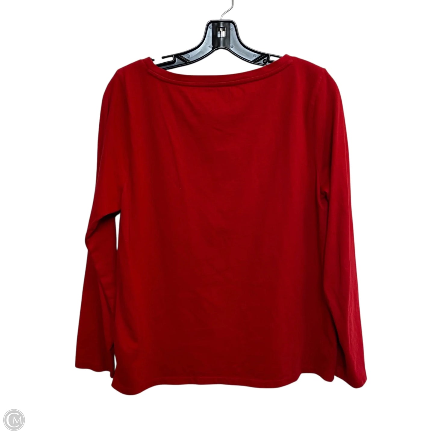 Top Long Sleeve Basic By Talbots In Red, Size: Lp