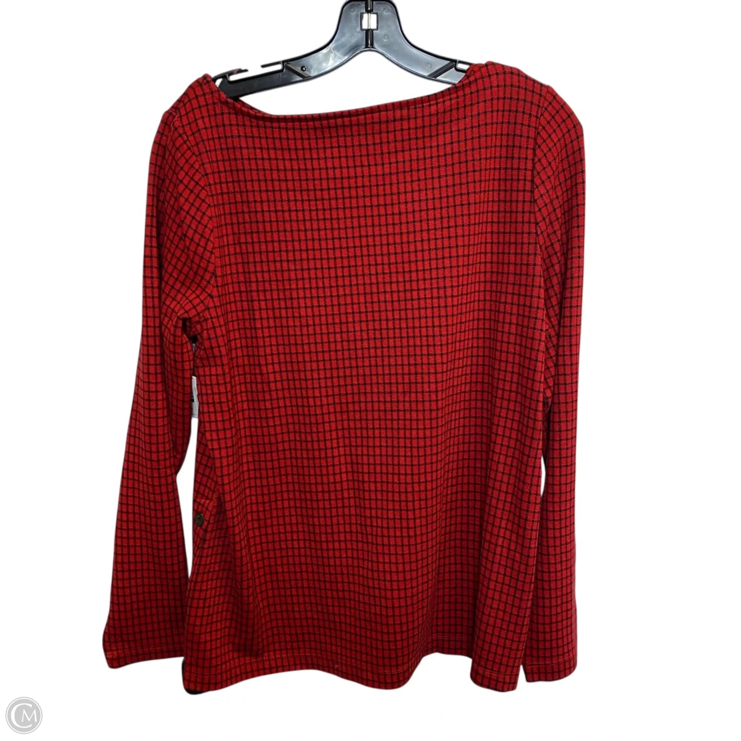 Top Long Sleeve By J. Jill In Black & Red, Size: Mp