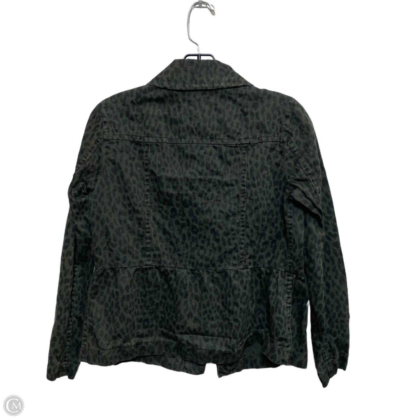 Jacket Denim By Loft In Green Denim, Size: Xsp