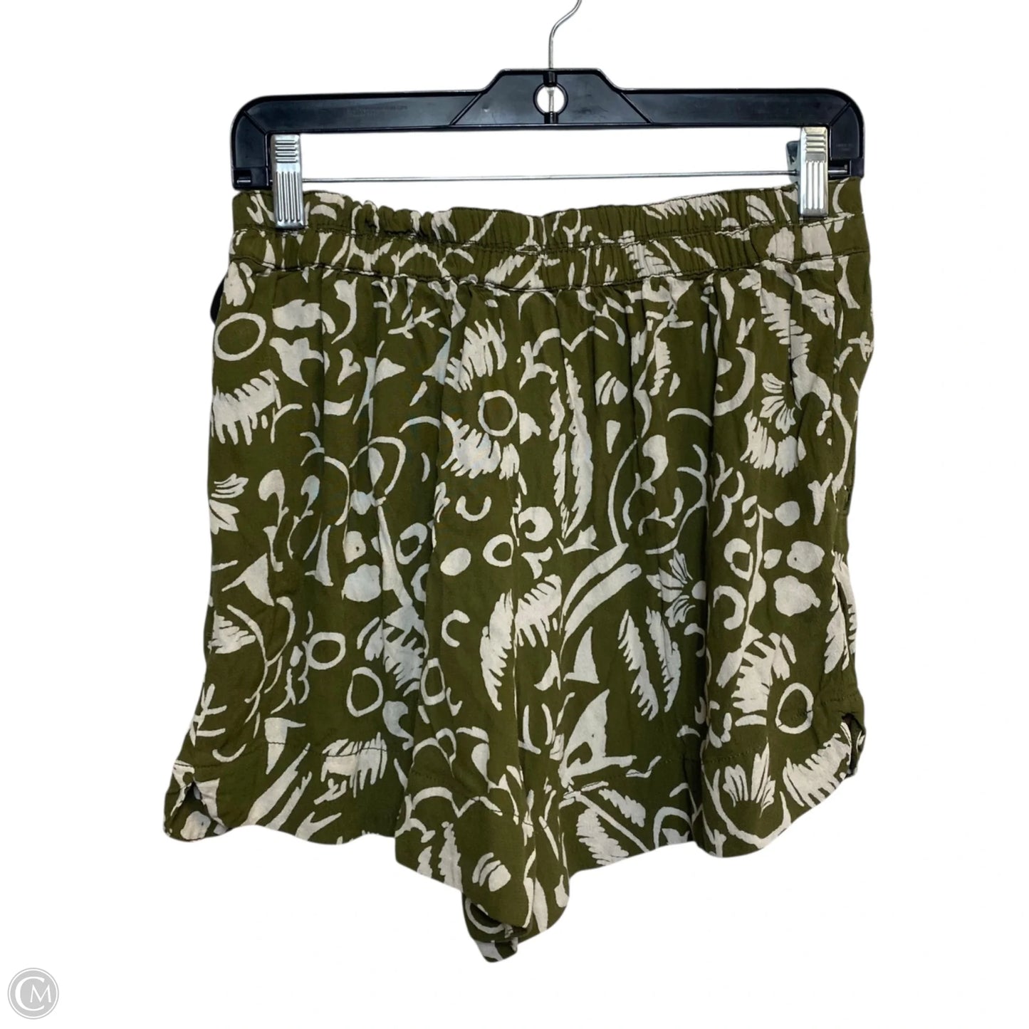 Shorts By Anthropologie In Cream & Green, Size: S