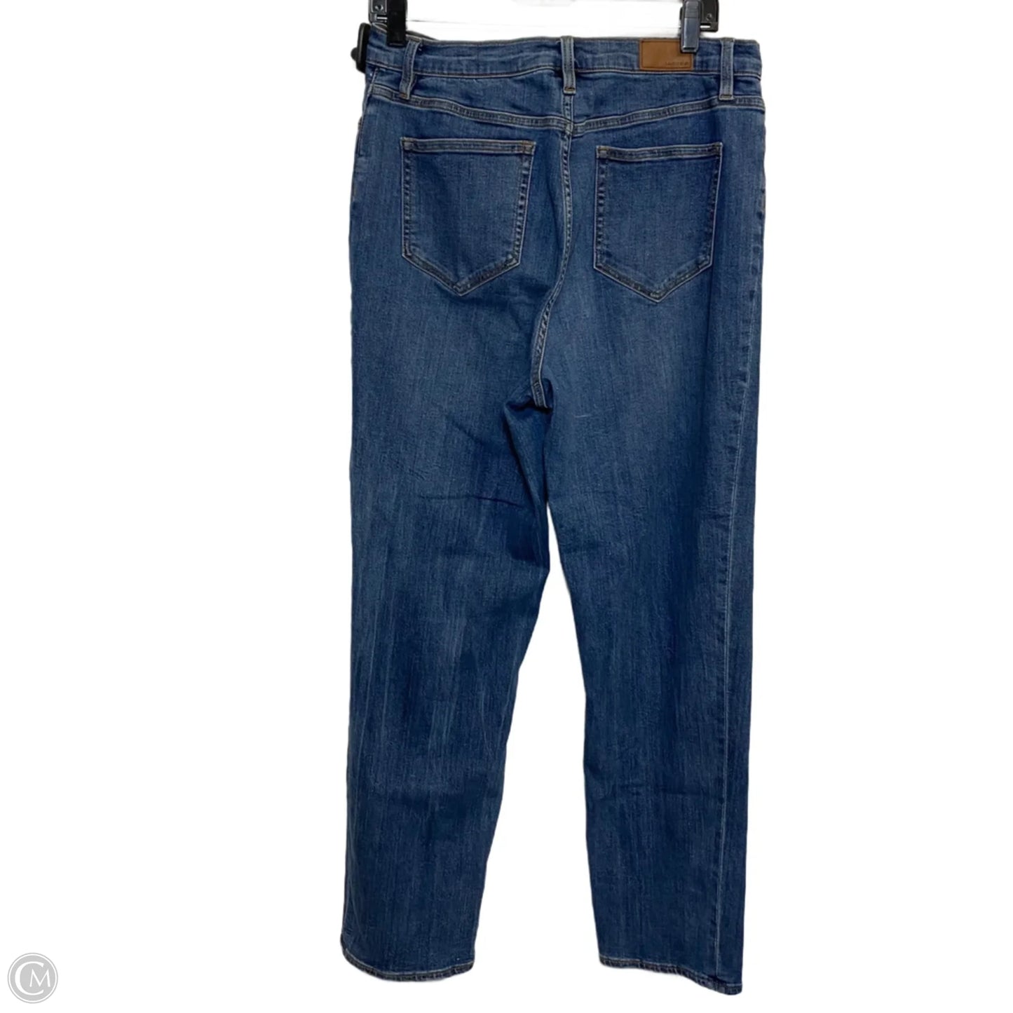 Jeans Straight By Lands End In Blue Denim, Size: 12