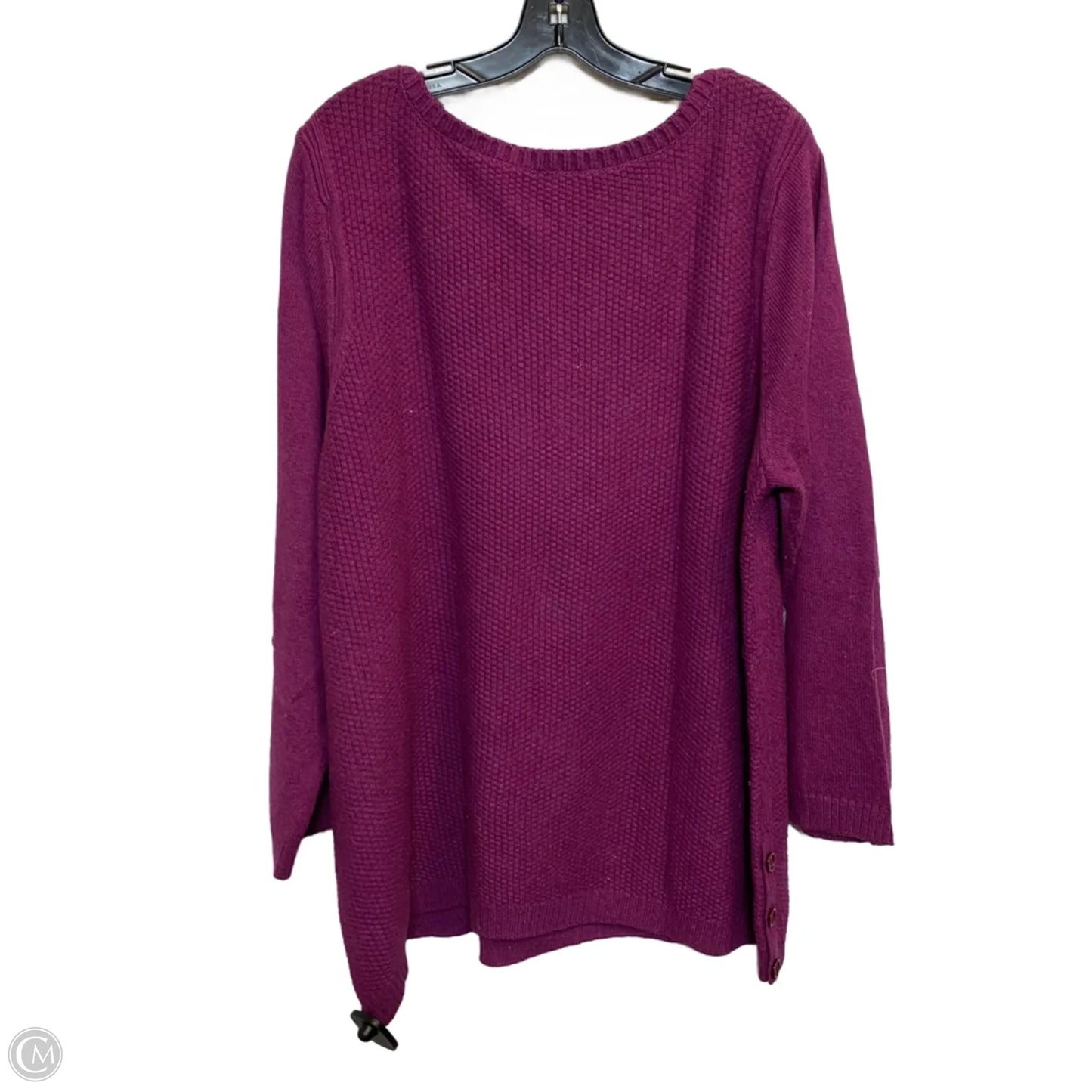 Top Long Sleeve By Talbots In Purple, Size: 2x