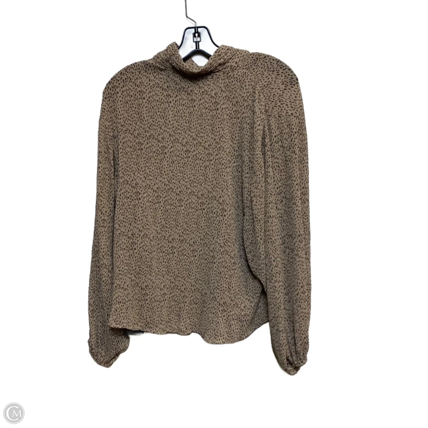Blouse Long Sleeve By Versona In Brown, Size: S