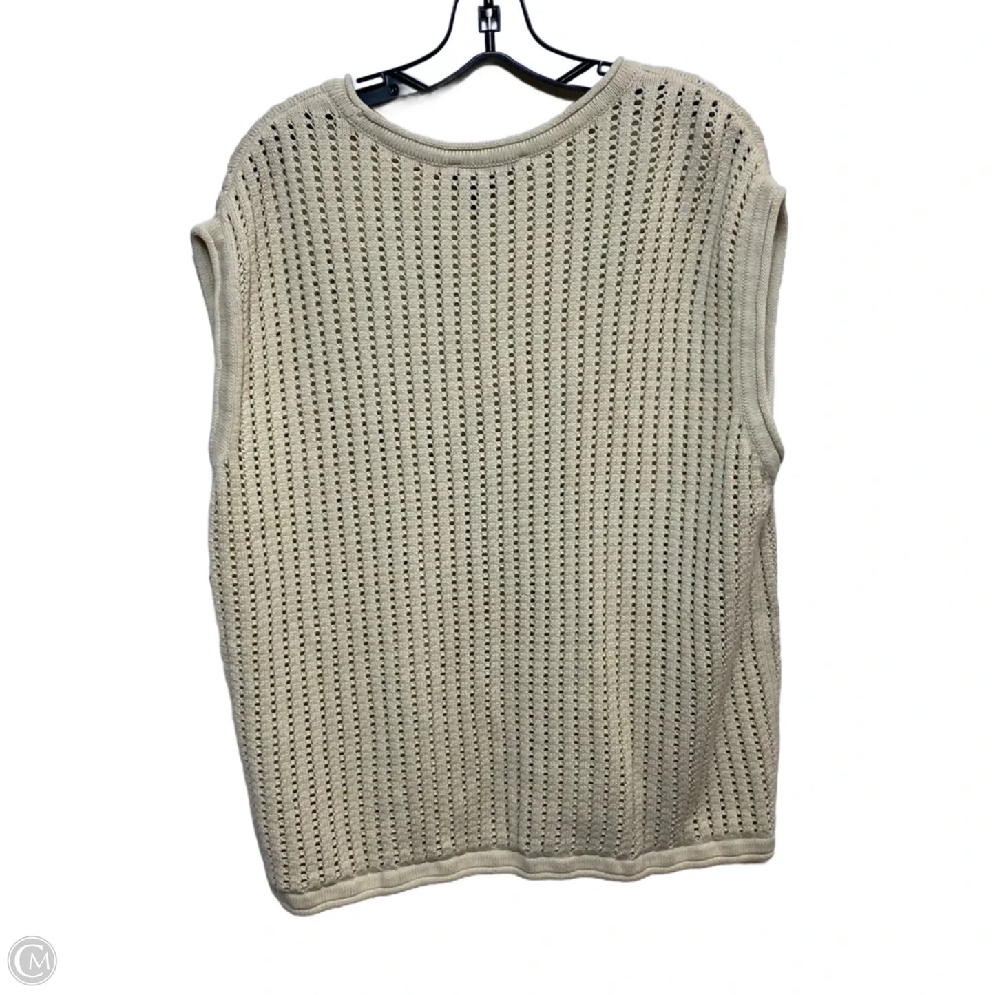 Sweater Short Sleeve By Dkny In Beige, Size: 2x