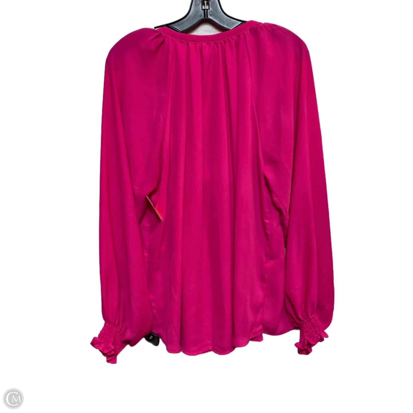 Blouse Long Sleeve By Cmf In Pink, Size: Xl