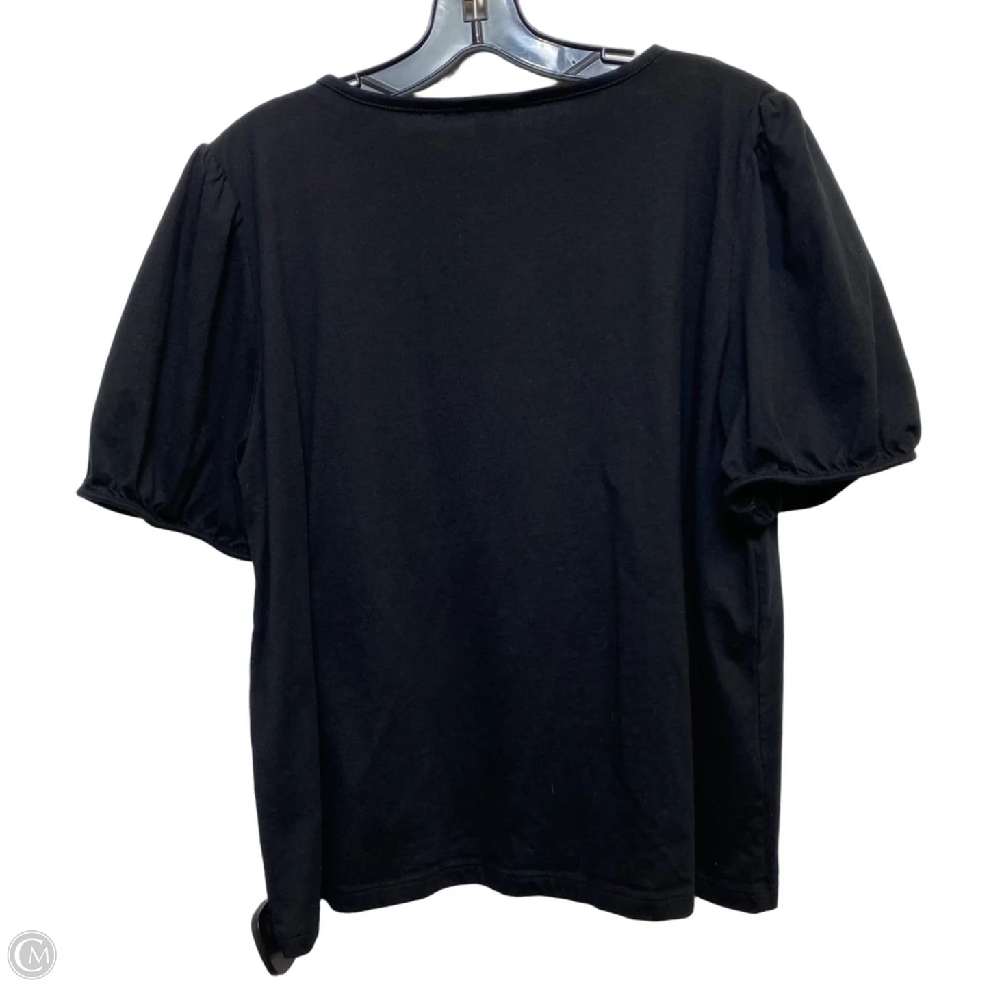 Top Short Sleeve By Ann Taylor In Black, Size: Xl