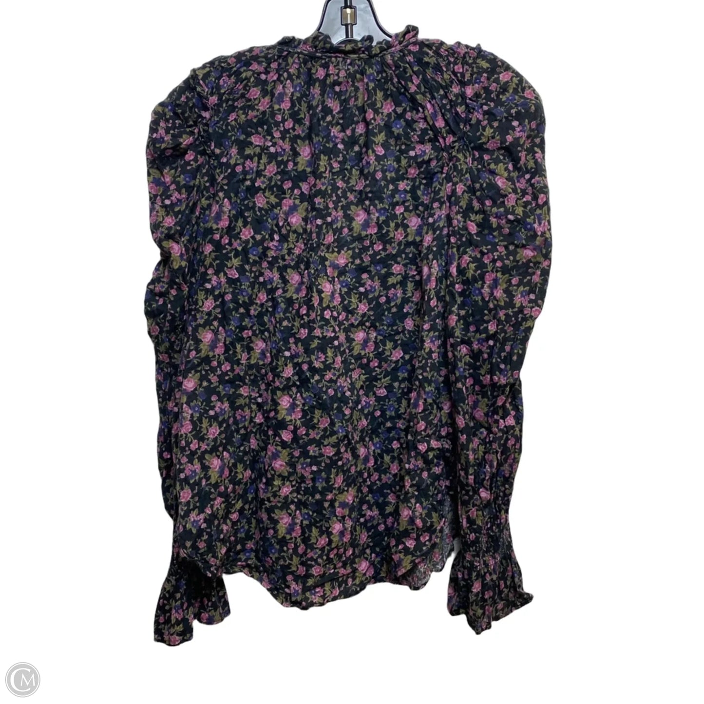 Top Long Sleeve By Free People In Black & Purple, Size: M