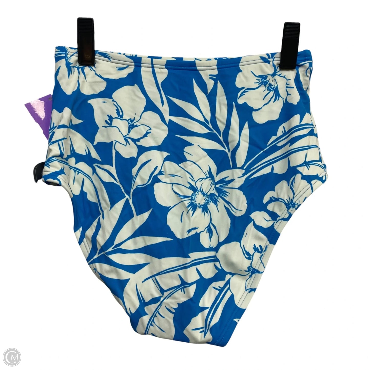 Swimsuit Bottom By Shade & Shore In Blue & White, Size: Xs