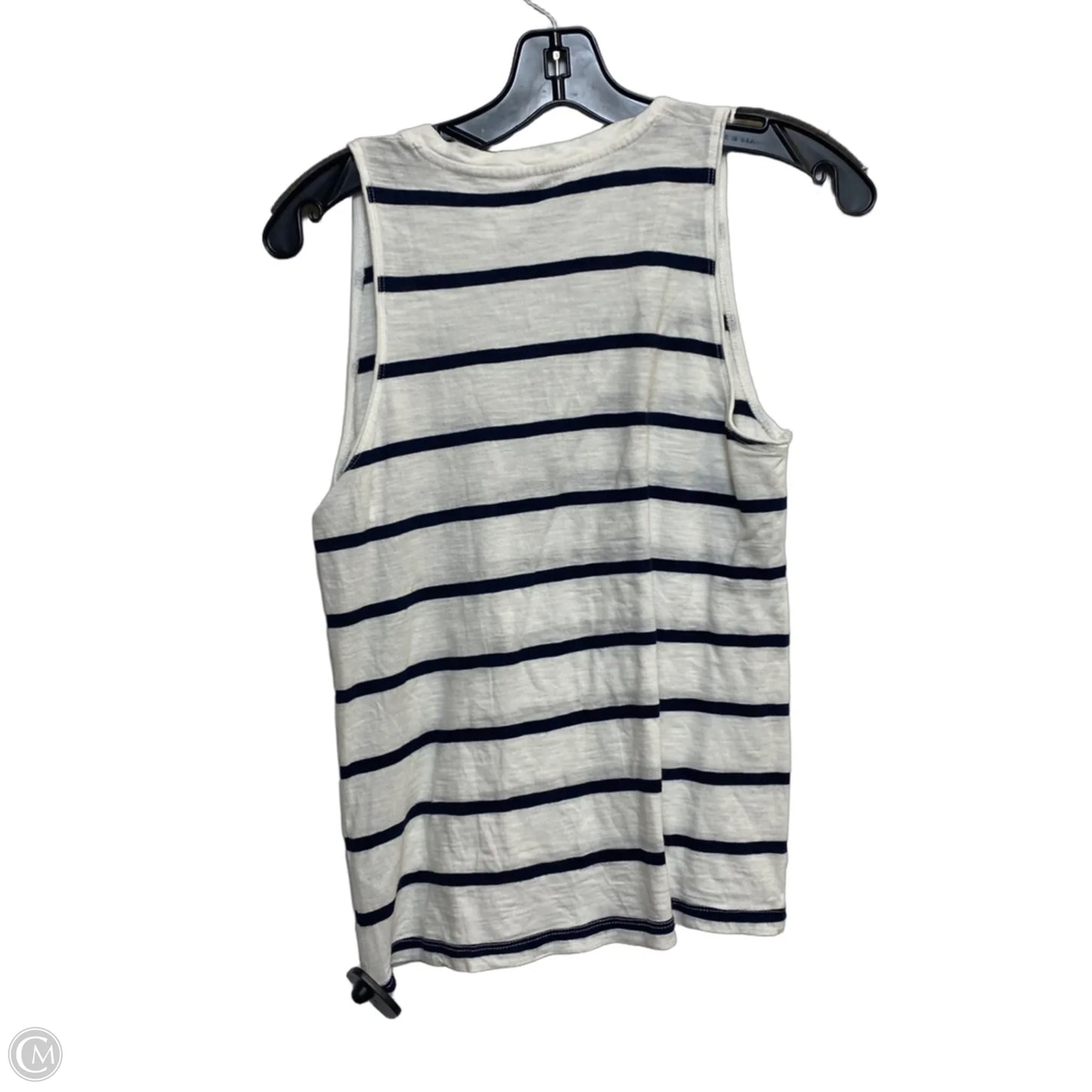 Top Sleeveless By Madewell In Blue & White, Size: Xs
