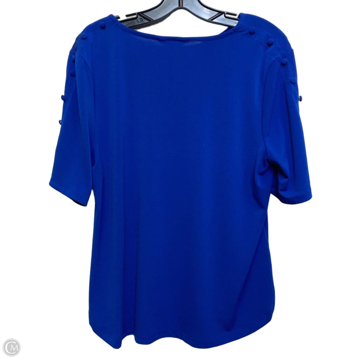 Top Short Sleeve By Liz Claiborne In Blue, Size: L