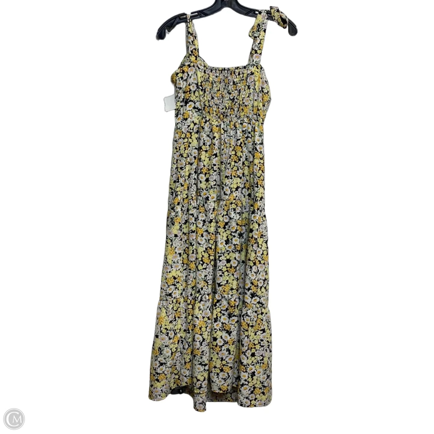 Dress Casual Midi By Social Standard By Sanctuary In Black & Yellow, Size: S
