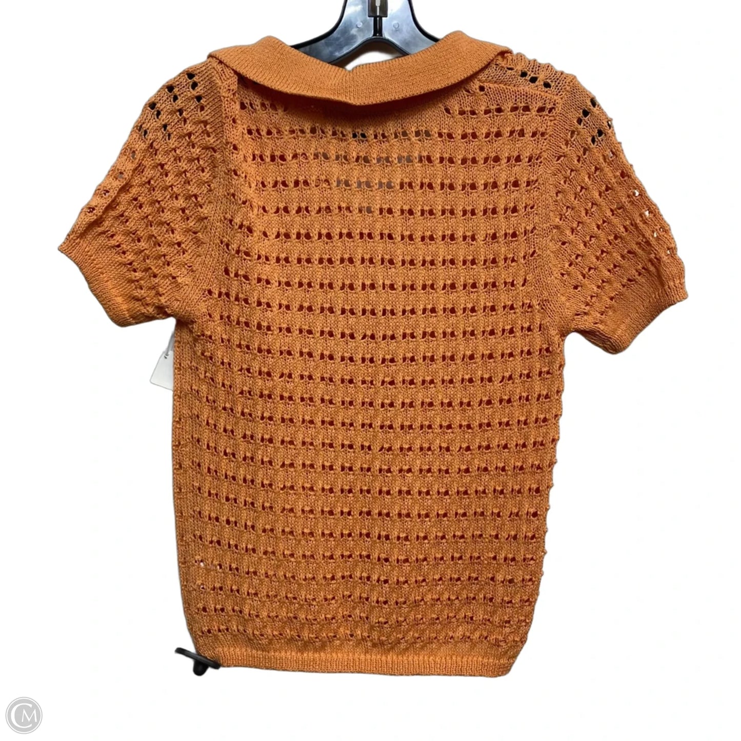 Top Short Sleeve By Oak & Trellis In Orange, Size: L