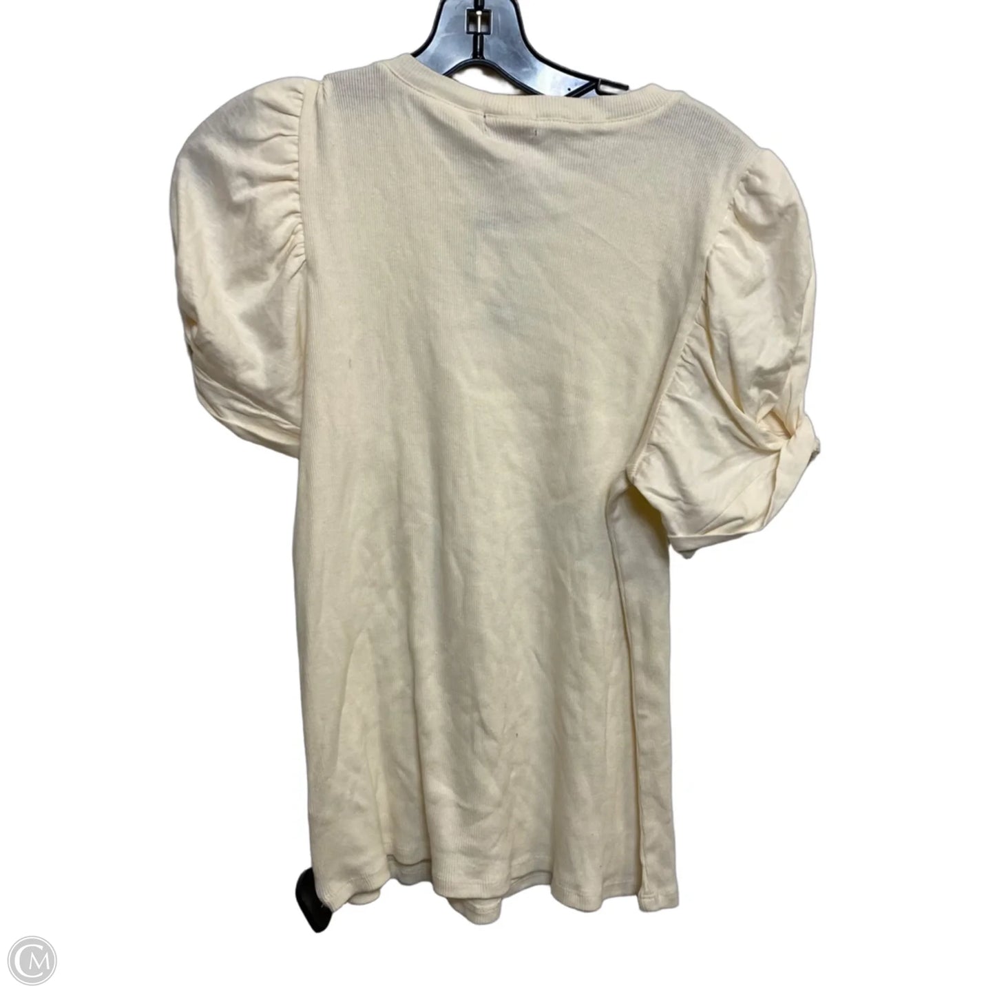 Top Short Sleeve By Vince Camuto In Cream, Size: L