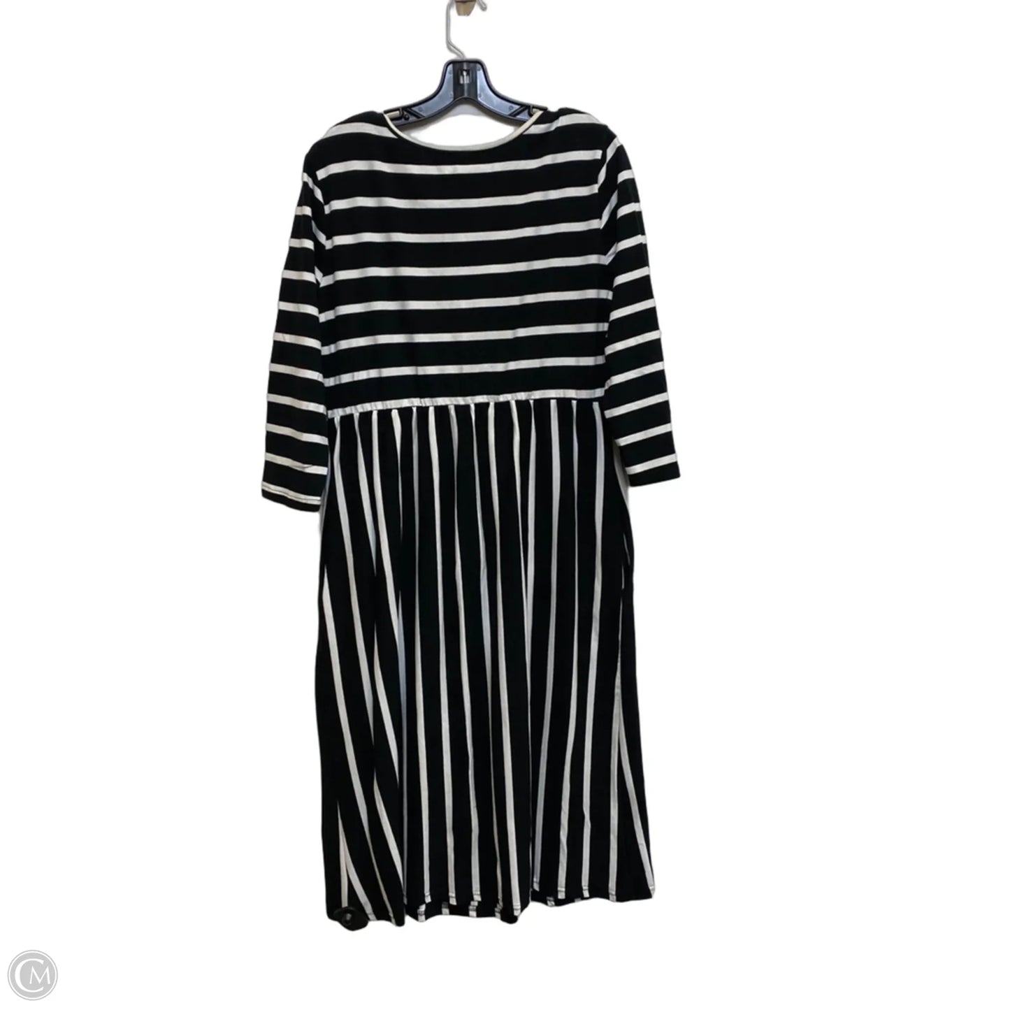 Dress Casual Midi By Cmf In Black & White, Size: Xl