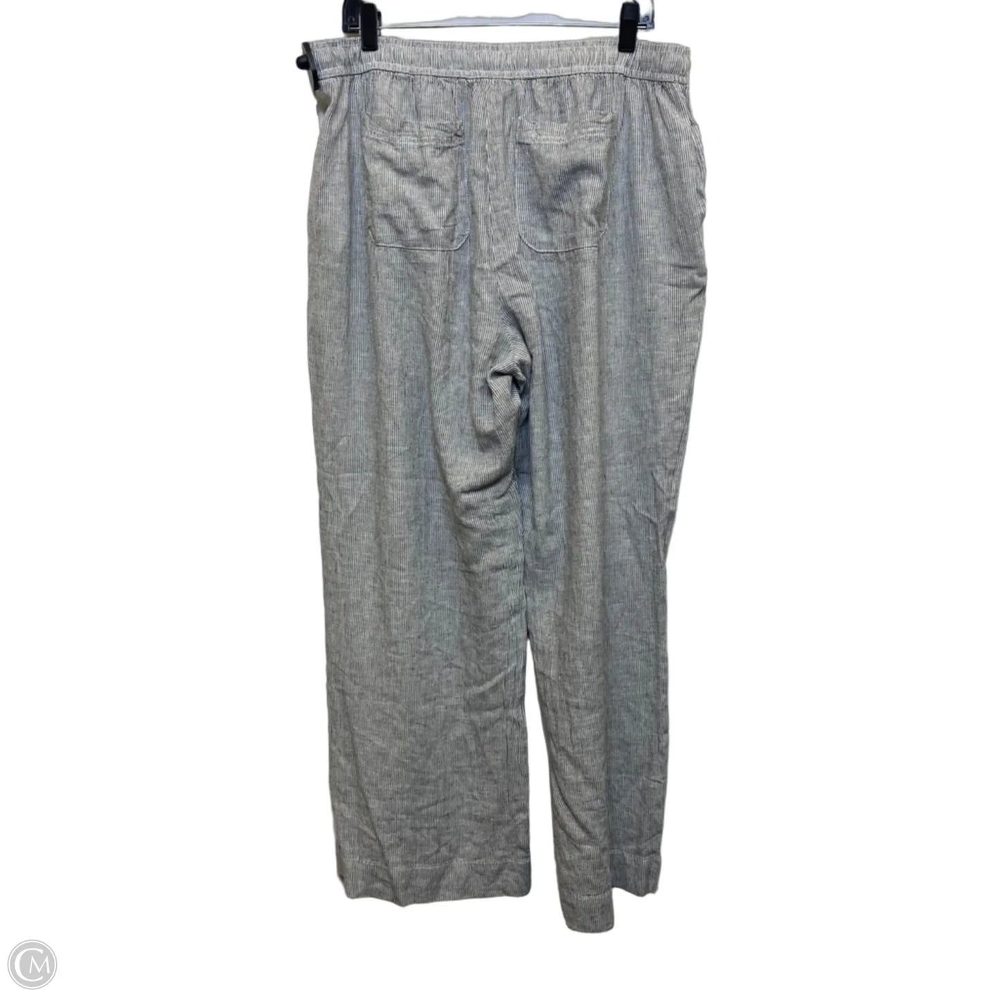 Pants Linen By Briggs In Blue & White, Size: Xl