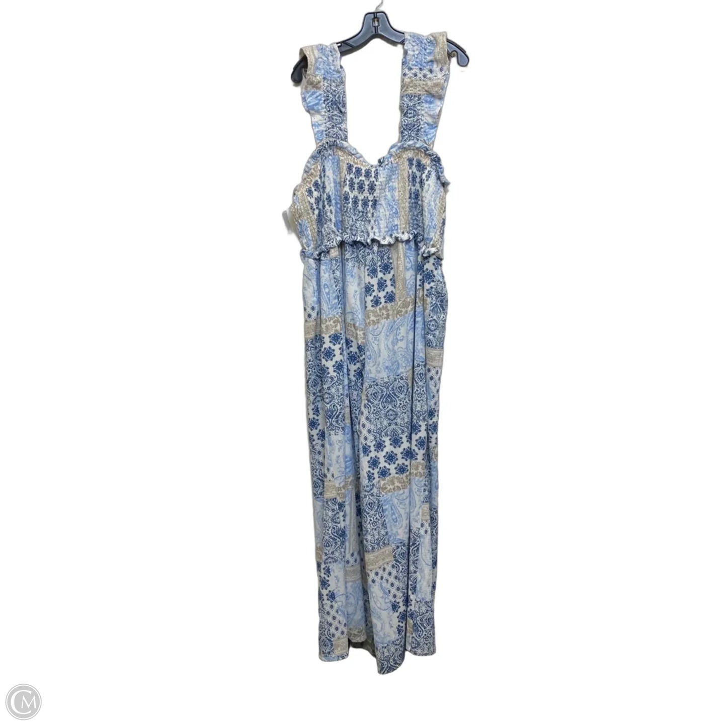 Jumpsuit By Cato In Blue & Cream, Size: 4x