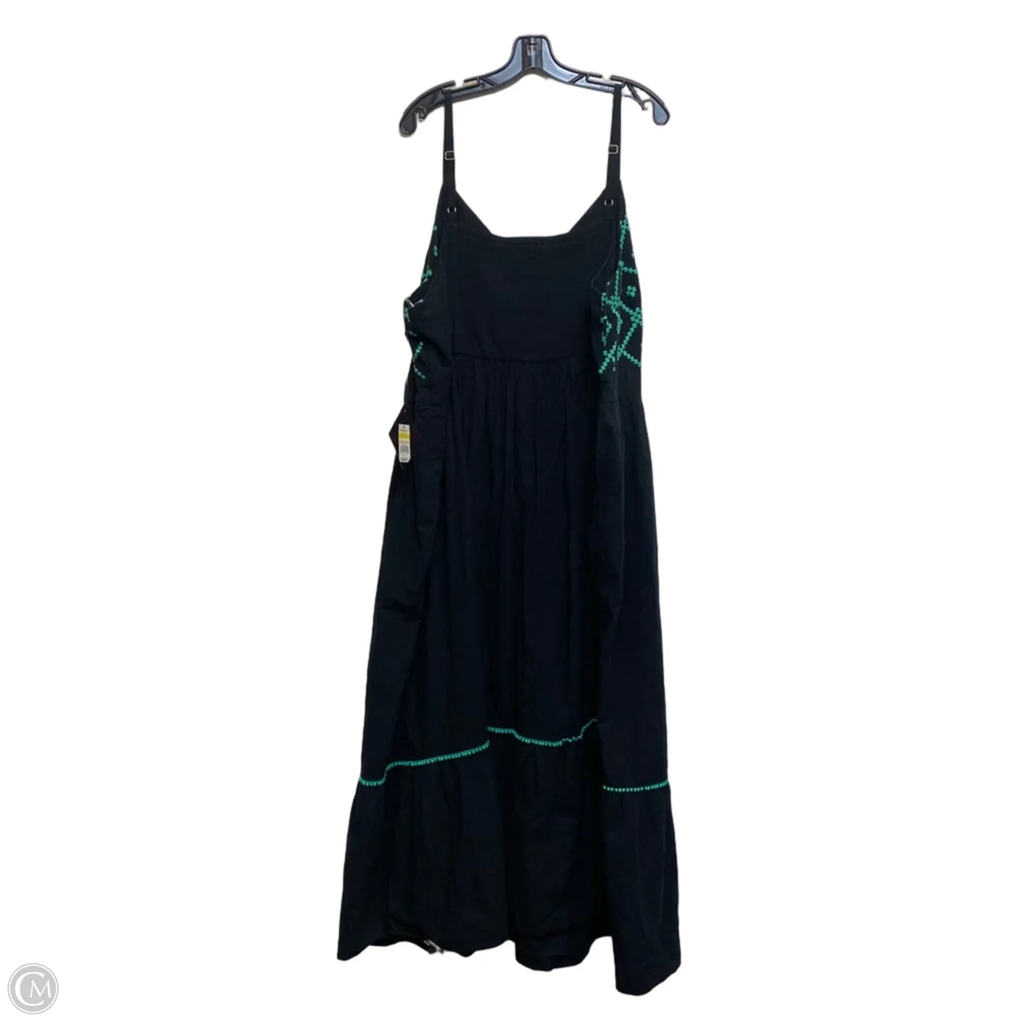 Dress Casual Maxi By Ava & Viv In Black & Green, Size: 4x