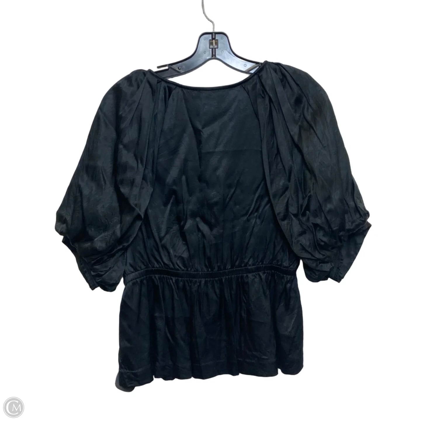 Blouse Short Sleeve By Madewell In Black, Size: L
