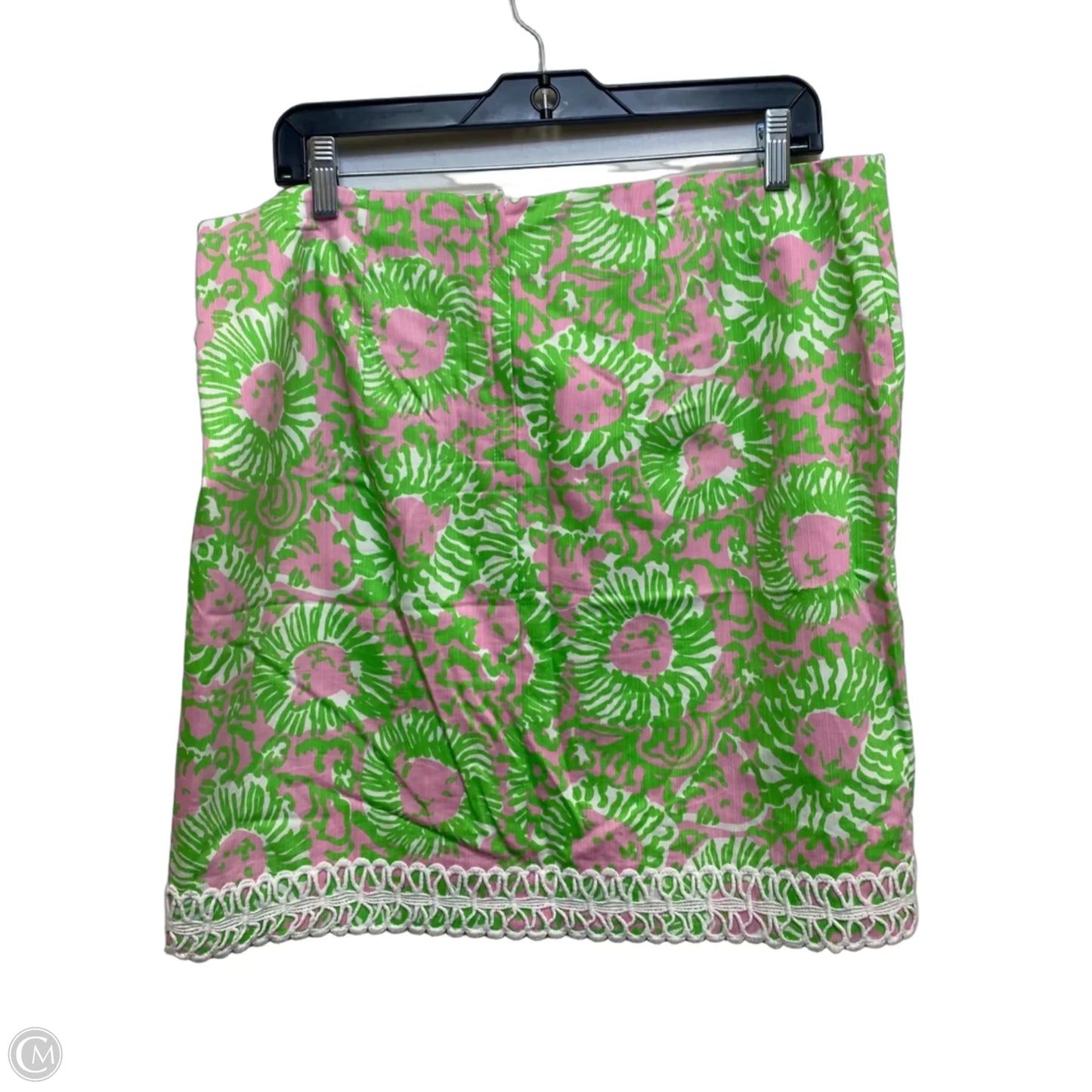 Skirt Designer By Lilly Pulitzer In Green & Pink, Size: L