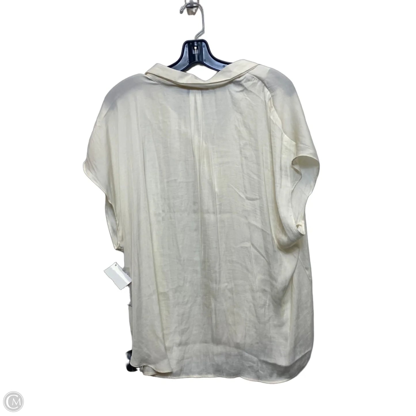 Top Short Sleeve By Nine West In Cream, Size: Xxl