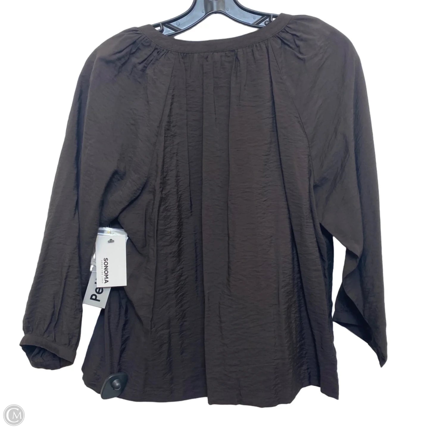 Top Long Sleeve By Sonoma In Brown, Size: Lp