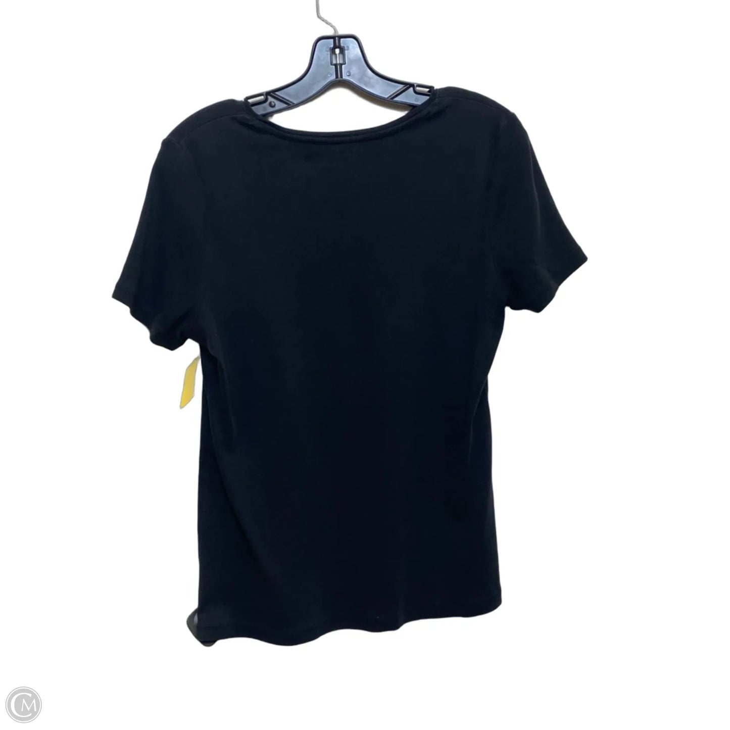 Top Short Sleeve Basic By Talbots In Black, Size: M