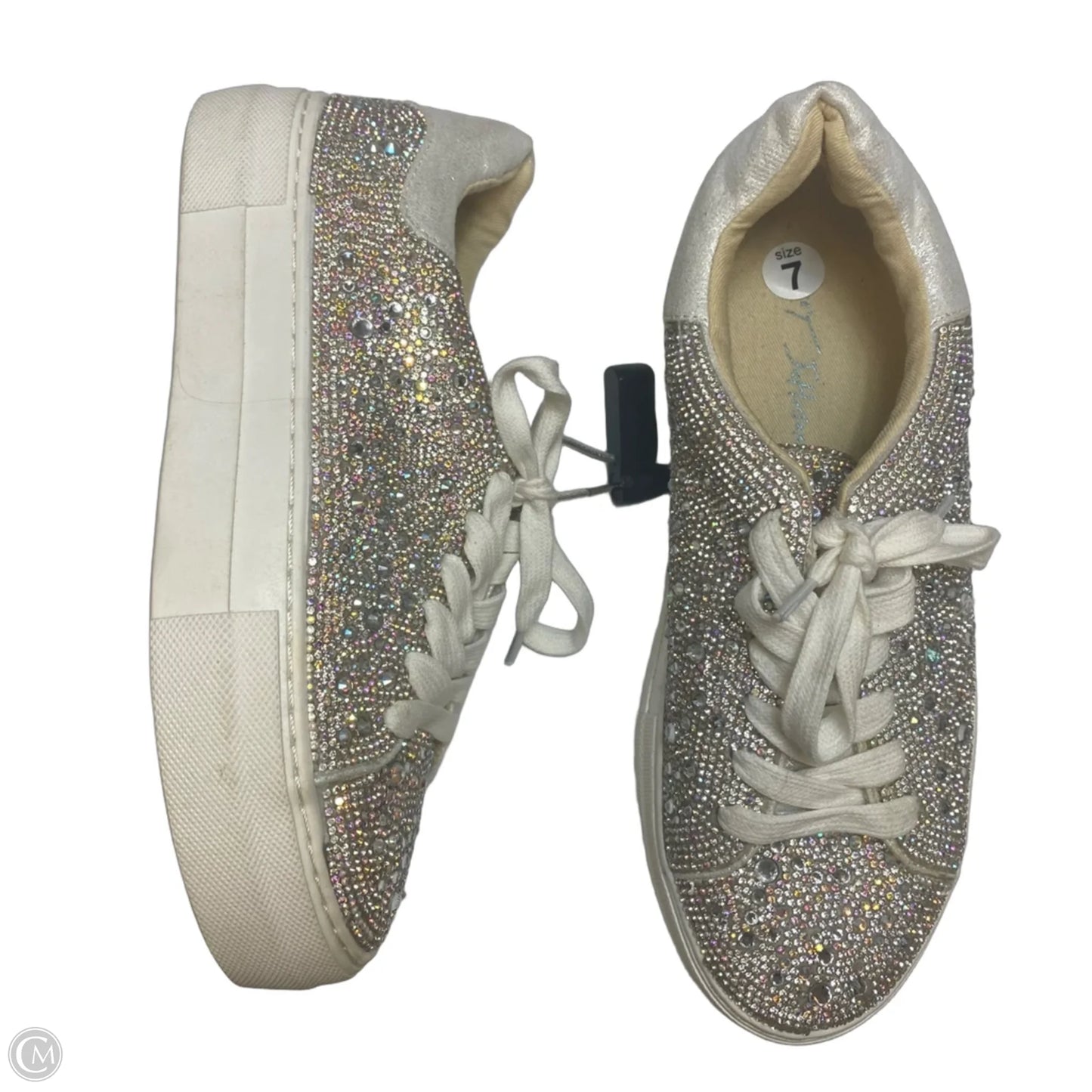 Shoes Sneakers By Betsey Johnson In Cream, Size: 7