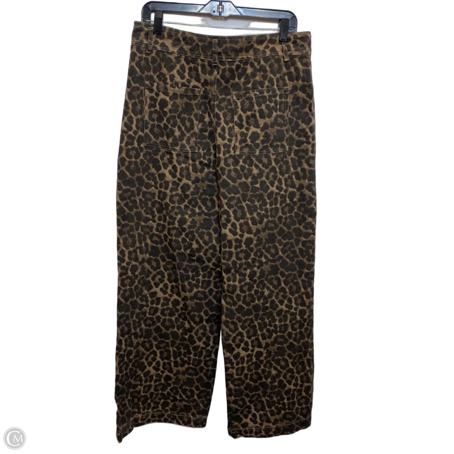 Jeans Wide Leg By Altard State In Brown Denim, Size: L