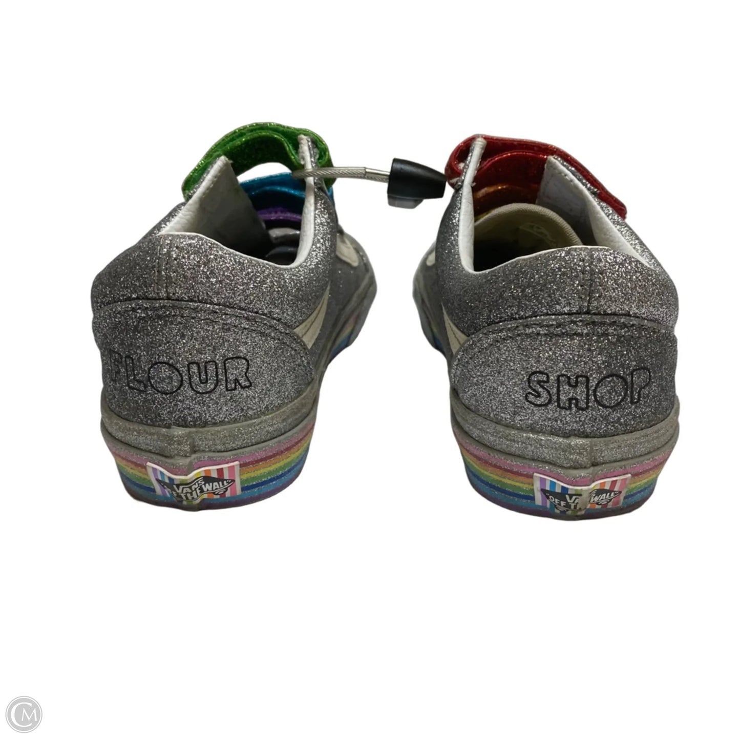 Shoes Flats By Vans In Silver, Size: 8