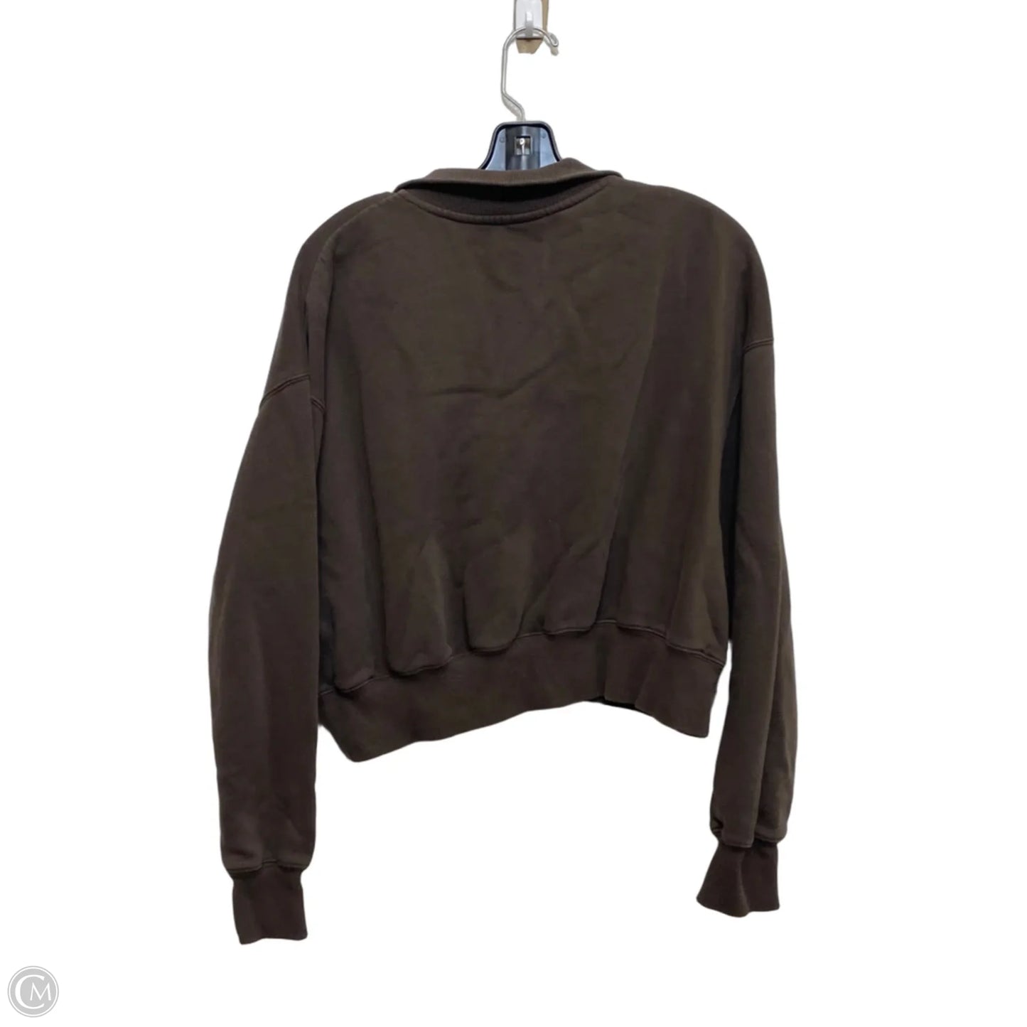 Athletic Sweatshirt Collar By Nike In Brown, Size: L