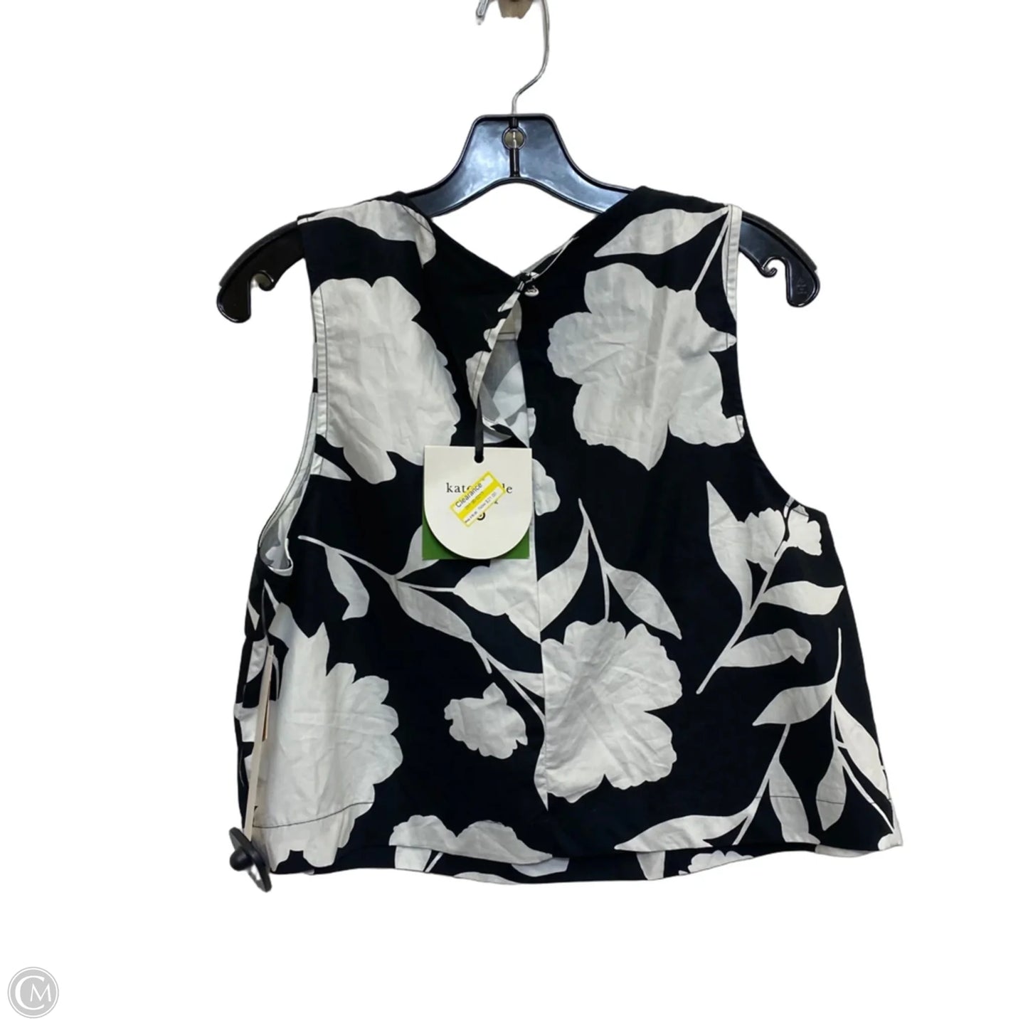 Top Sleeveless Designer By Kate Spade In Black & White, Size: M